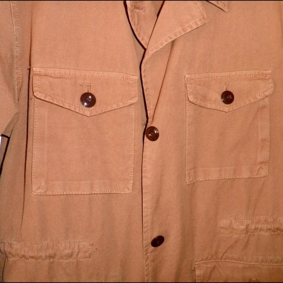 Women's J. Crew Tan Cotton Barn Jacket Size M - Picture 5 of 6